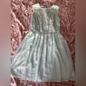 Xhilaration Vibrant Mint Green Floral Dress